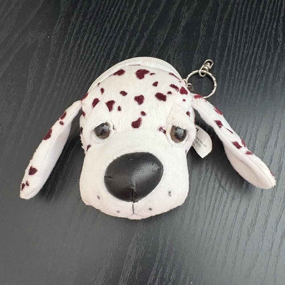 Dalmatian Dog Coin Purse Keychain